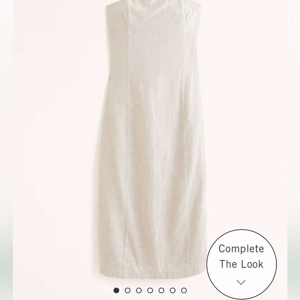 Abercrombie strapless linen dress BLACK